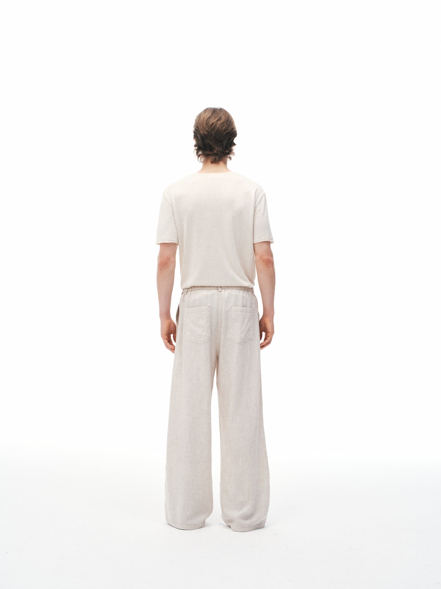 'No Meeting' Ramie Trousers