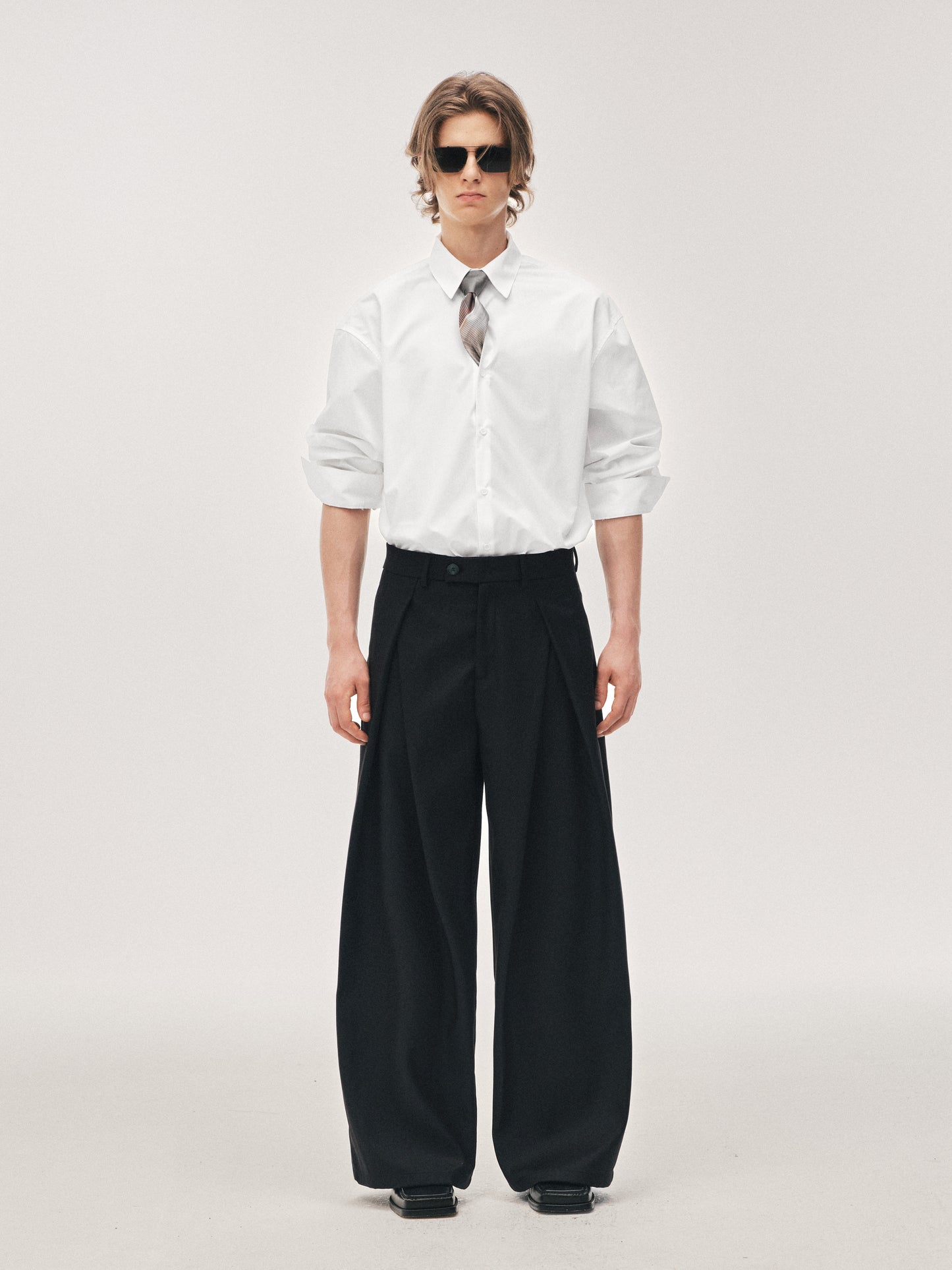 Pantalons à plis colonne