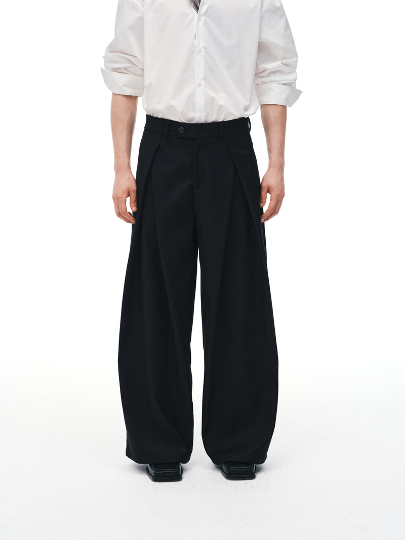 Pantalons à plis colonne