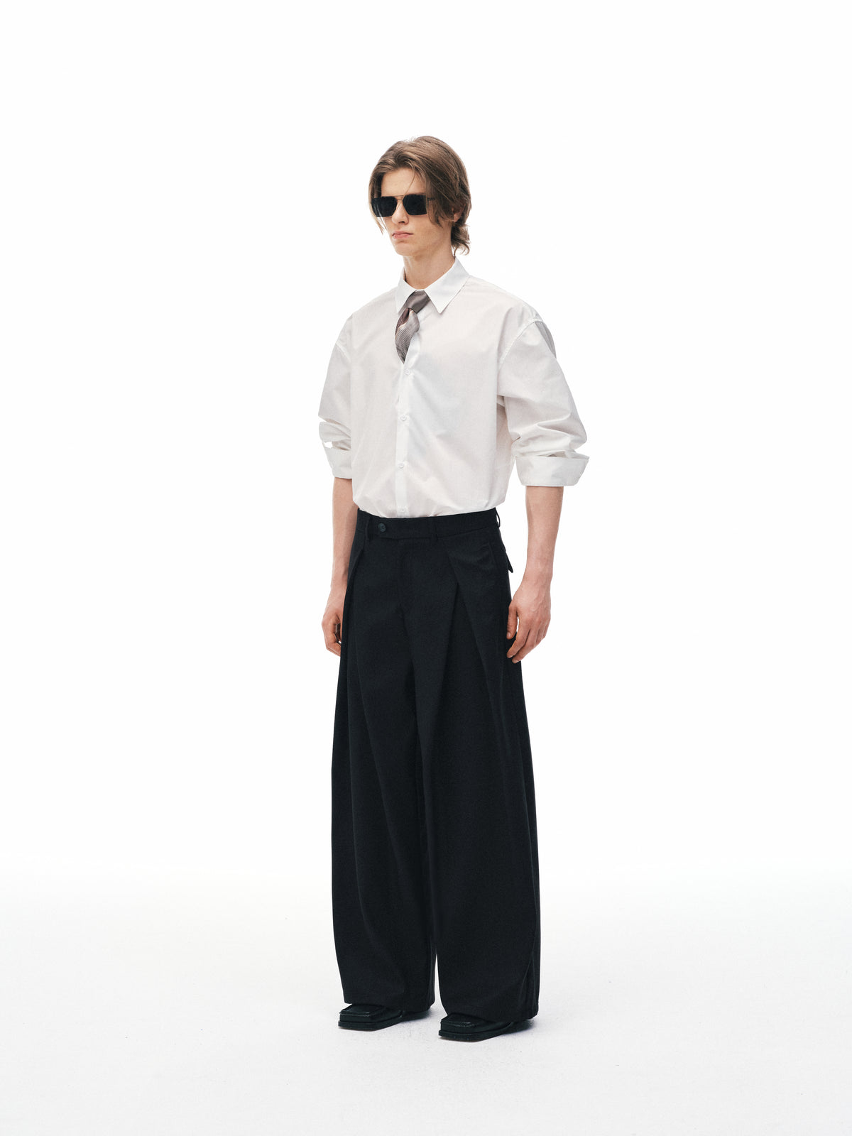 Column Pleat Trousers