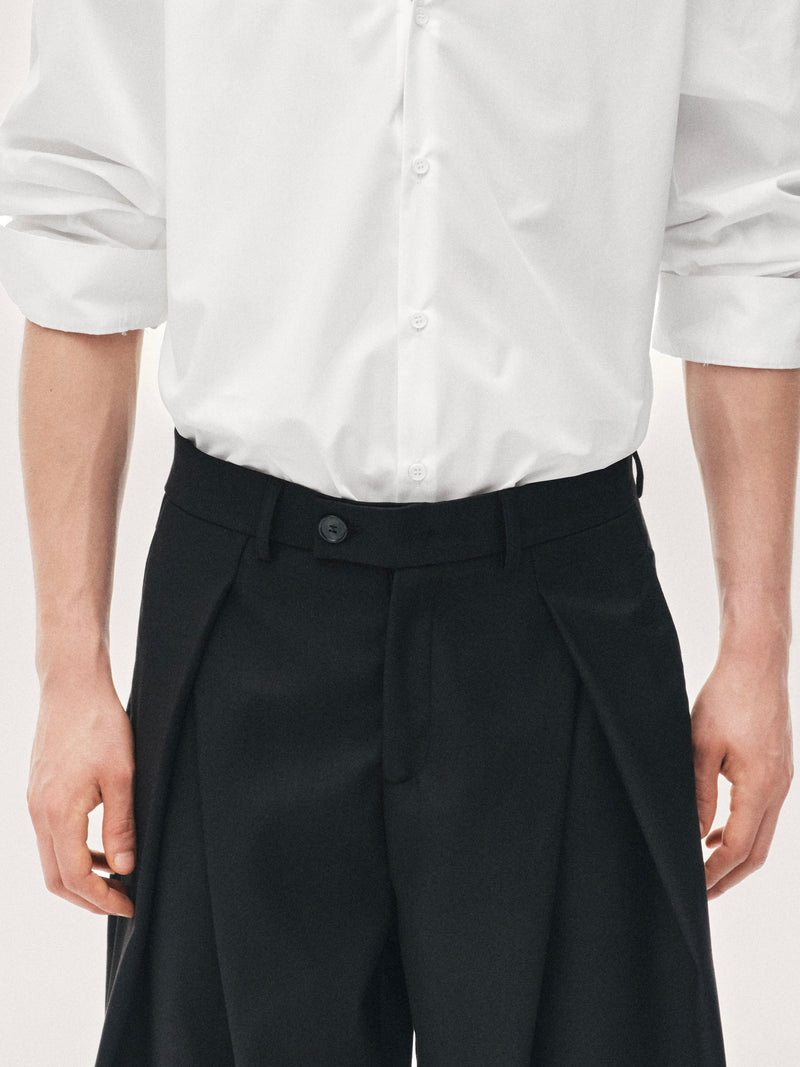 Pantalons à plis colonne