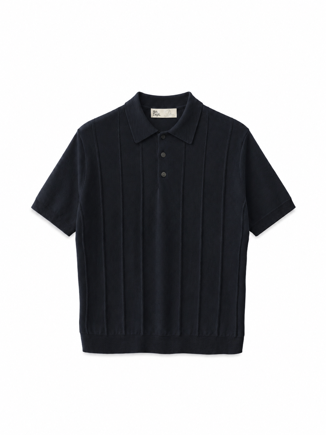 Strickpolo mit Linienmuster