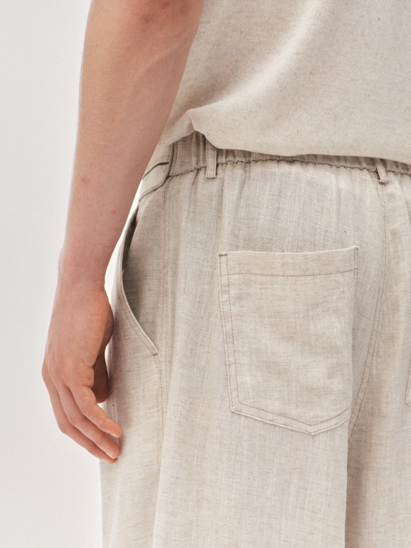 'No Meeting' Pantalones de ramie