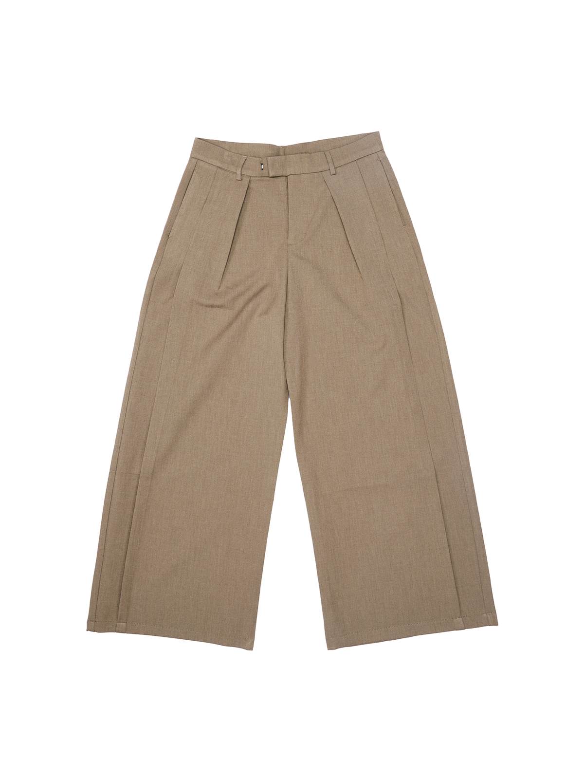 Wide Pleat Culottes in Khaki