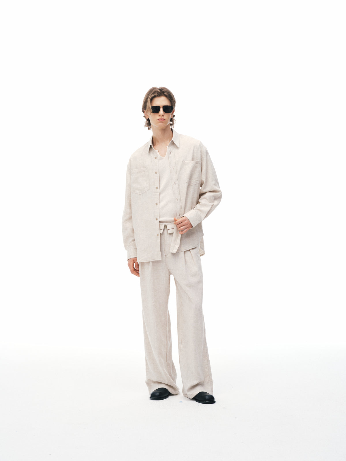'No Meeting' Ramie Trousers