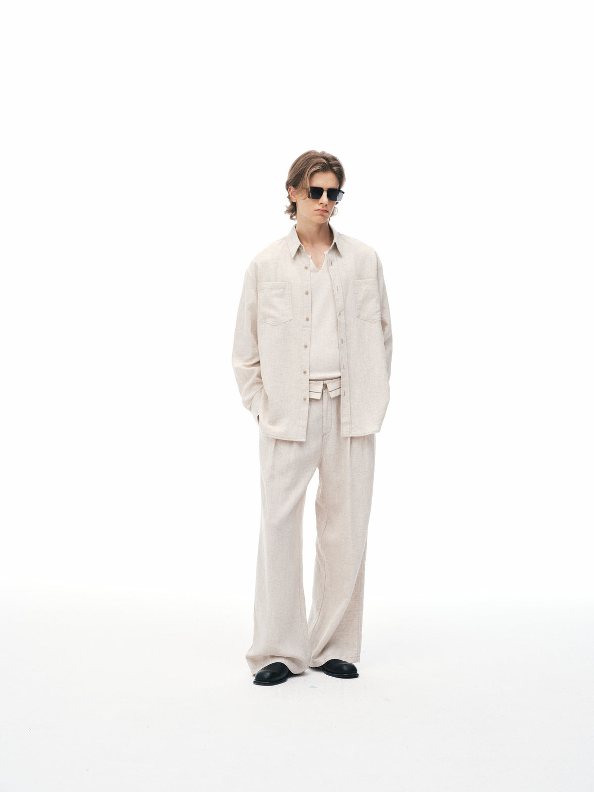 'No Meeting' Ramie Trousers