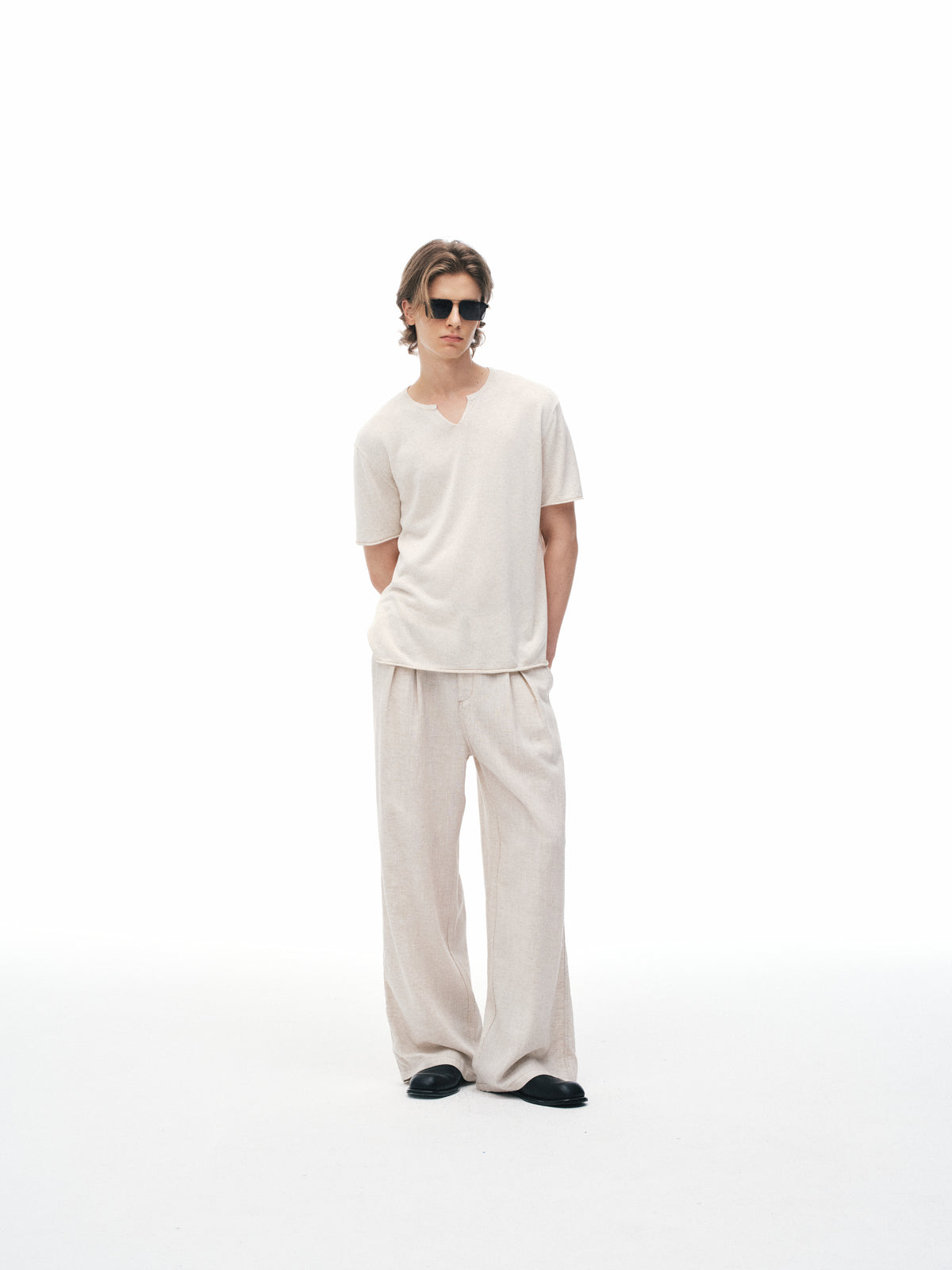 'No Meeting' Ramie Trousers